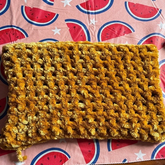 Accessories - Mustard Yellow one loop crocheted infinity scarf - 16”x12” (32” around)​​​